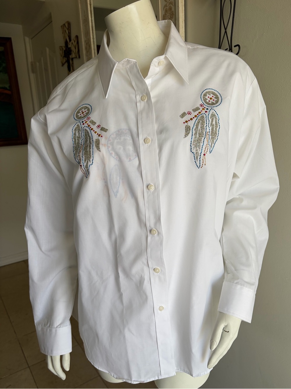 Vintage NWOT 90” Classix 2 Piece Western Shirt Set Dreamcatcher Shirt Size L